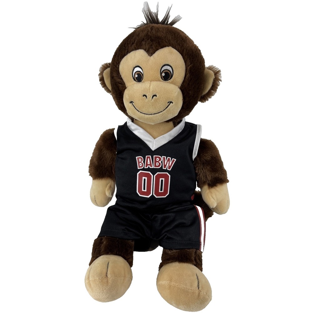 Build A Bear Smiley Monkey Basketball Outfit Plush 18" Soft Eyes Stuffed Animal